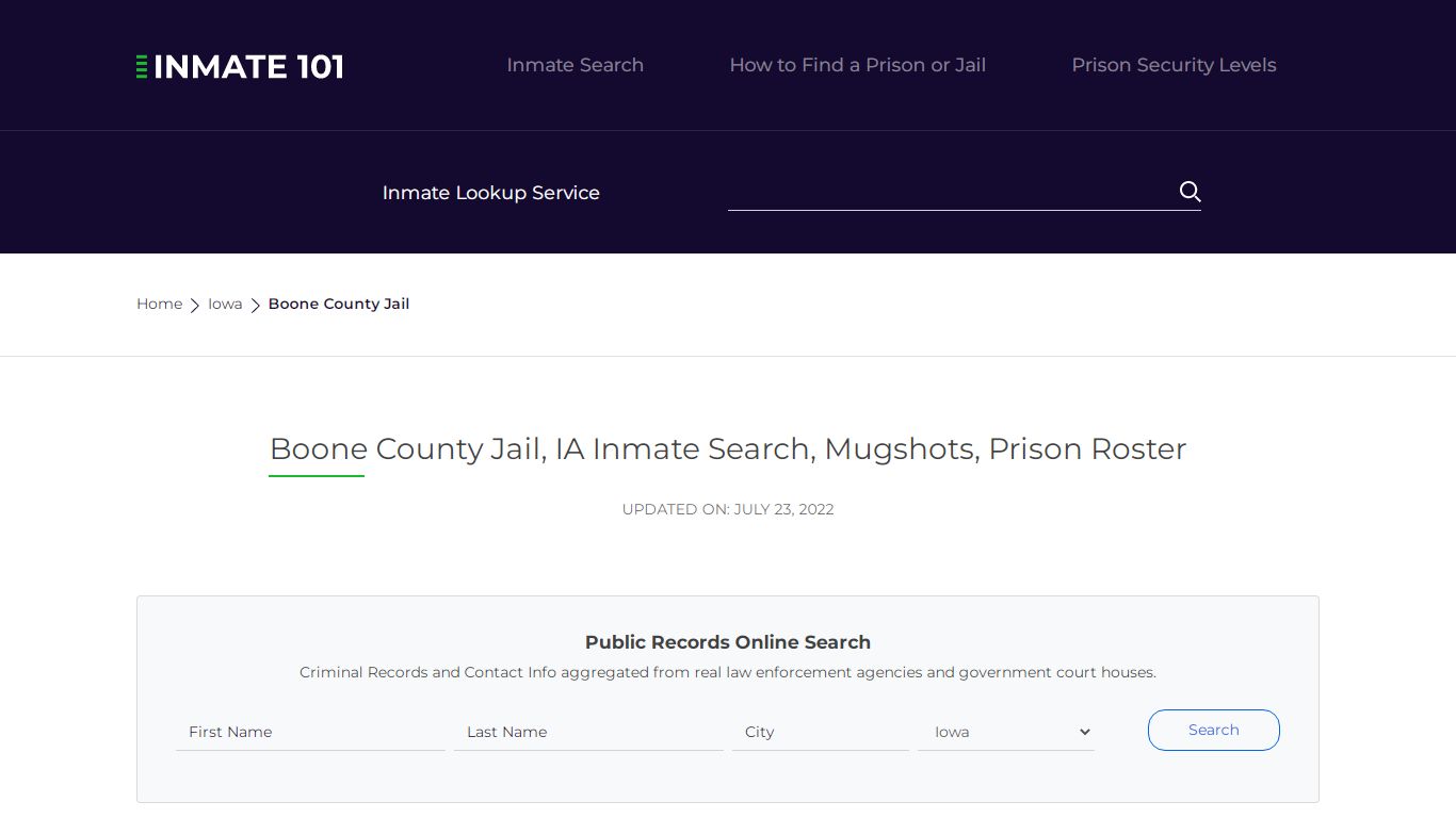 Boone County Jail, IA Inmate Search, Mugshots, Prison ...